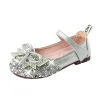Girls Leather Shoes Princess Shoes Crystal Shoes Bean Shoes