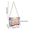 (US Local)DIY Lotus Diamond Art Wooden Coin Pouch with Chain 5D Diamond Painting Purse