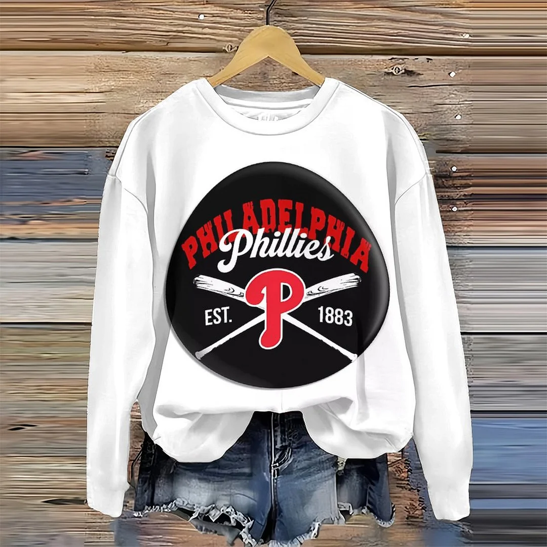 Round-neck Sweatshirt Long Sleeve Casual T-shirt for Women and Men  , Blue, Red