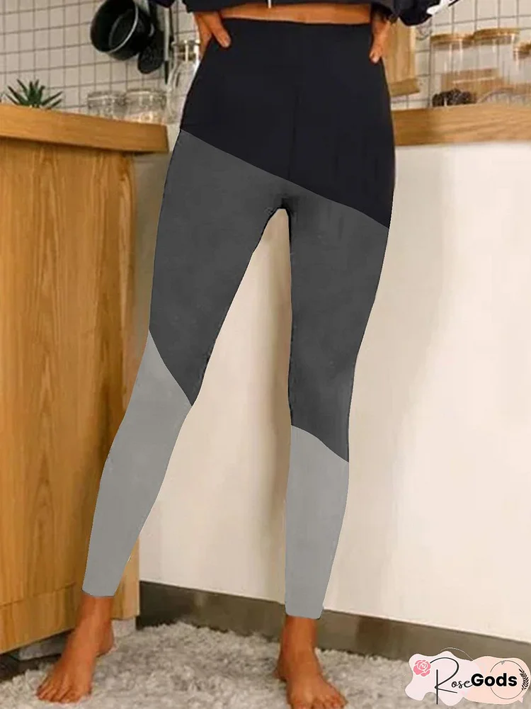 Color Block Casual Leggings