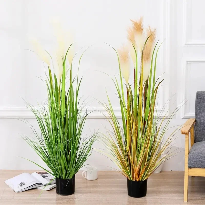 Athvotar green plant reed setaria bonsai Large artificial dried flower psia grass fake plants home garden wedding outdoor decor