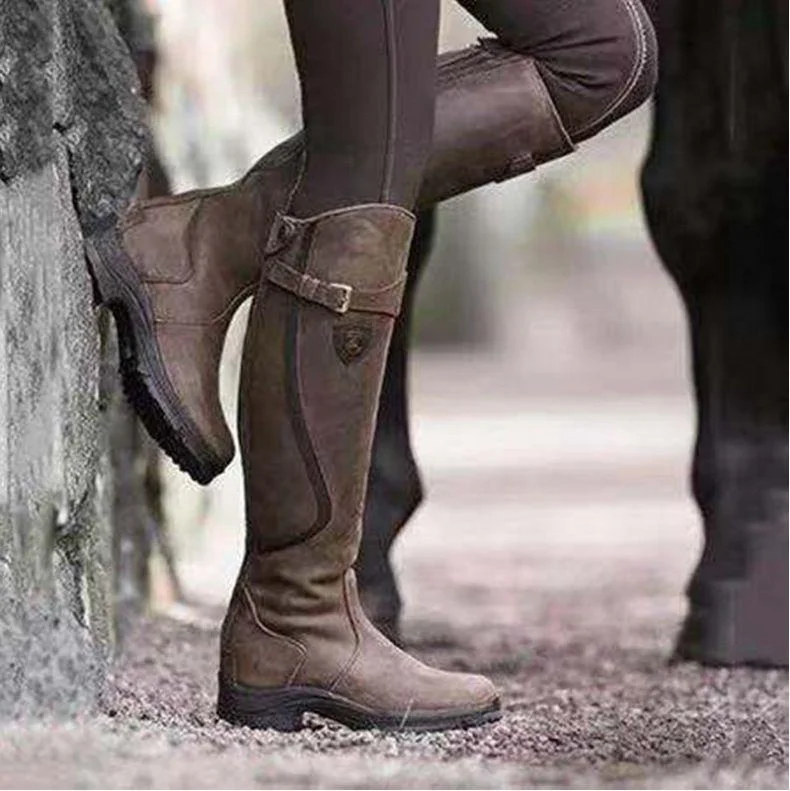 Women's Waterproof High Riding Leather Boots(Free Shipping✔️)