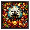 Glass Painting-Pumpkin Castle-11CT Stamped Cross Stitch 50*50cm/19.69*19.69in tapestrymarket