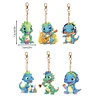 6pcs Dinosaurs DIY Diamond Painting Double Sided Keychains