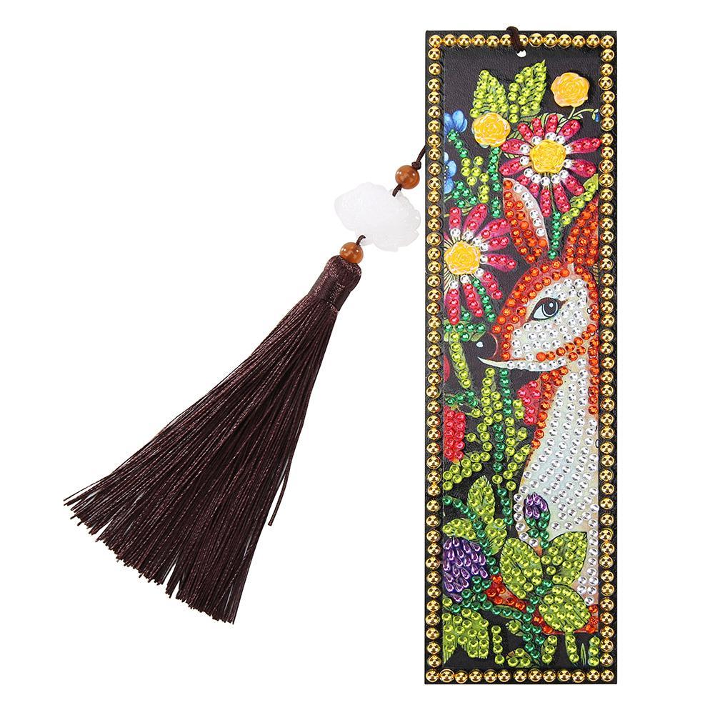 

Deer Flowers-DIY Creative Diamond Tassel Bookmark, 501 Original