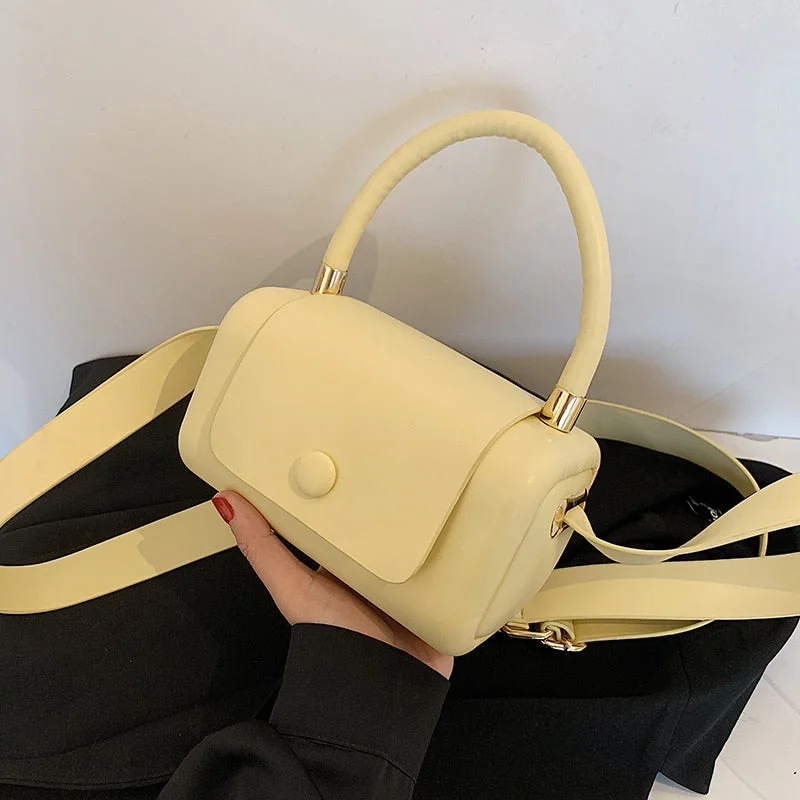 Candy colors Square Tote bag 2021 Summer New PU Leather Women's Designer Handbag Solid color Mini Shoulder Messenger Bag Purses