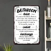 Bathroom Rules - Metal Tin Signs(8*12Inch/12*16Inch)