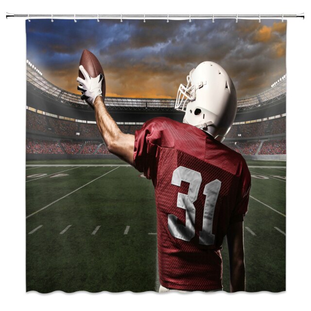 

Shower Curtain – Rugby Ball-180*180cm, 501 Original