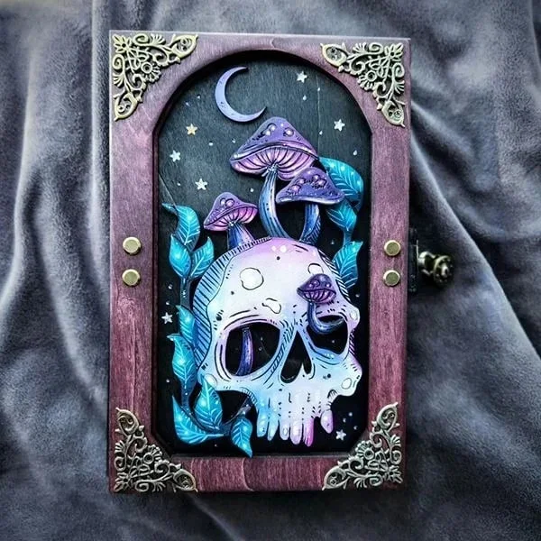 2023💀Mushroom & Sunflower🌻 Skull Hidden Key Journal
