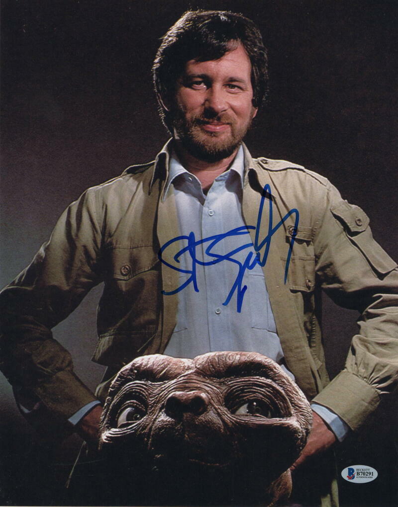 STEVEN SPIELBERG SIGNED AUTOGRAPH 11x14 Photo Poster painting - JURASSIC PARK, JAWS ET BECKETT F