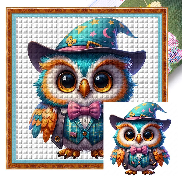 Halloween Owl (25*25cm) 18CT Stamped Cross Stitch gbfke