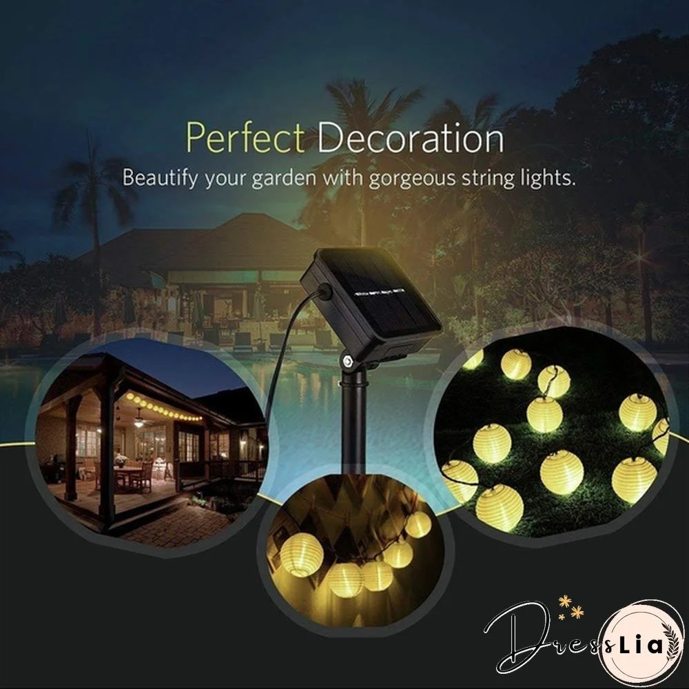 50/60 LED Patio Solar Garland Fairy Light Outdoor Lantern Ball Solar Led String Fairy Light Home, Party & Wedding Decorations