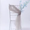 20PCS Wedding Chiavari Chair Decor 200cm Flowing Gauze Curtain Cloth