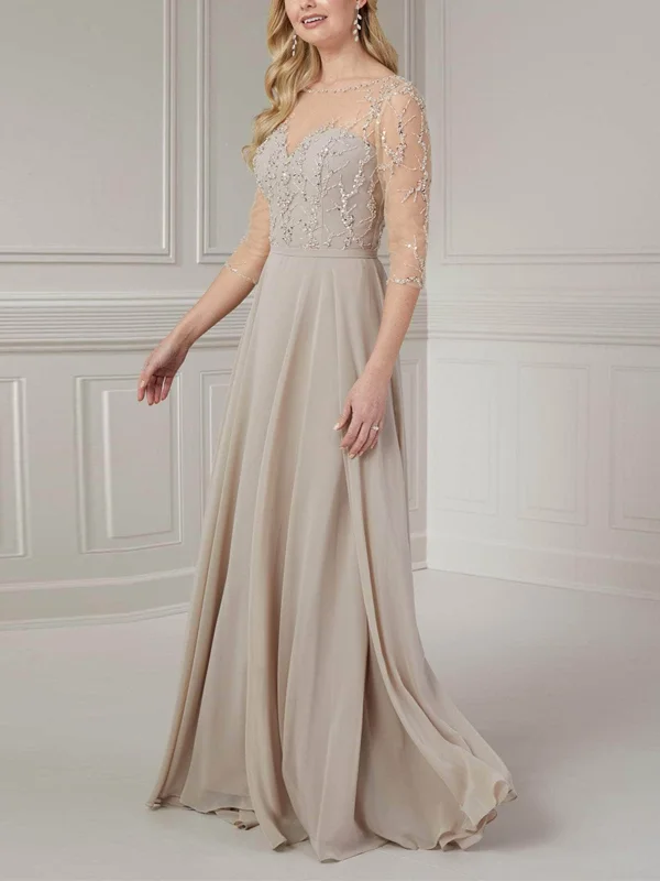 Round Neck Lace Maxi Dress
