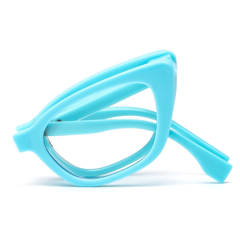 Minimalist Solid Color Leopard Pc Cat Eye Full Frame Women’s Sunglasses