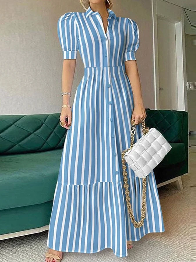 Women's striped shirt dress