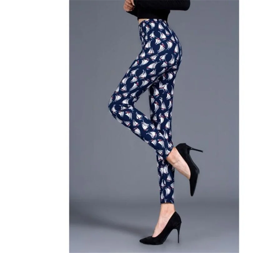 CUHAKCI Printed Leggins Elastic Fitness Leggings Sexy Pants Women Push Up Trousers Summer Gym Sports Dropshipip