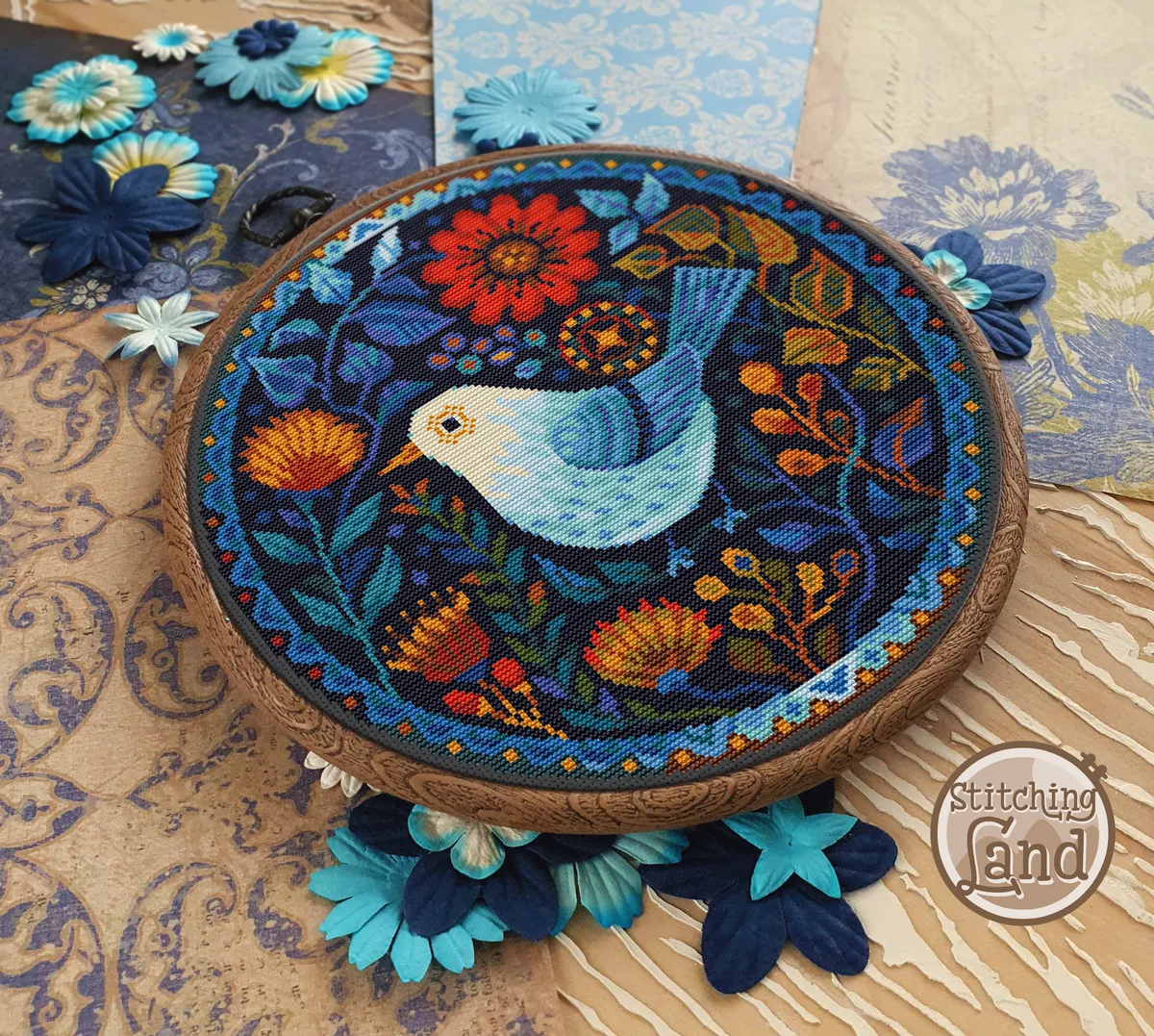 5 Cross Stitch | Stamped Crossstitch Kit | DMC Embroidery Floss