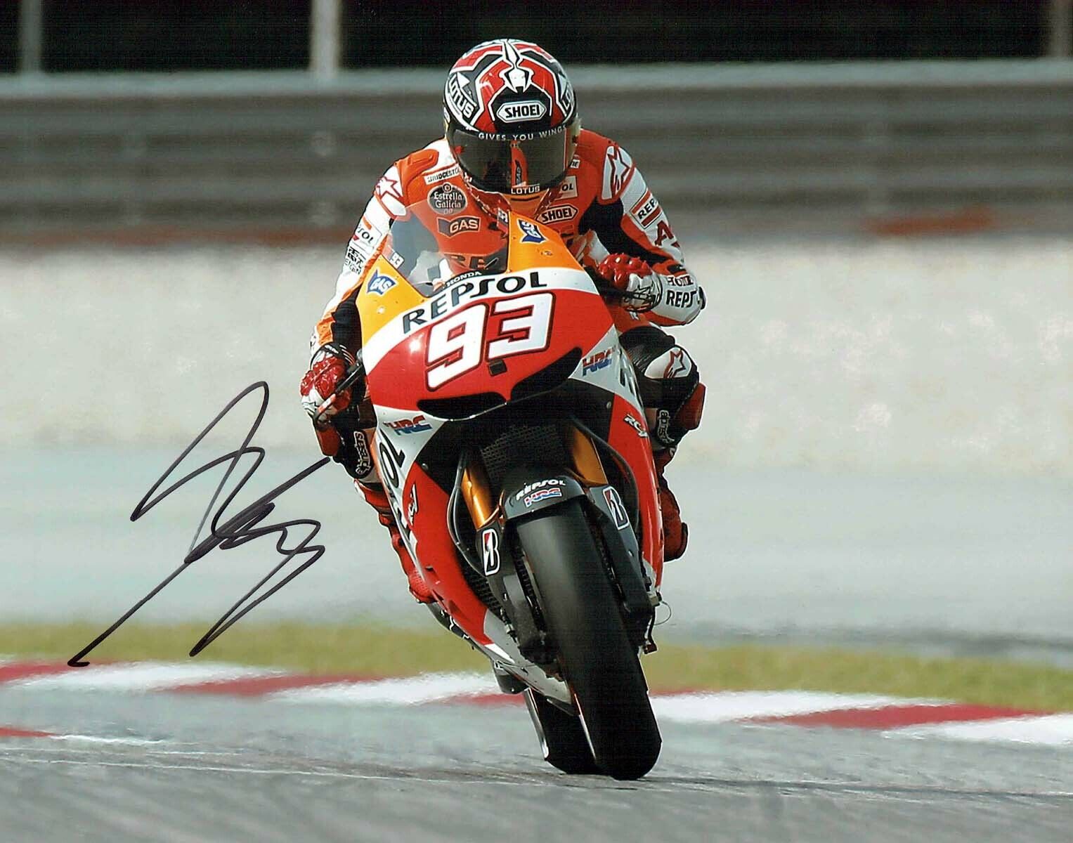 Marc MARQUEZ 2019 SIGNED 14x11 Autograph Photo Poster painting D AFTAL COA MOTOGP Honda Rider