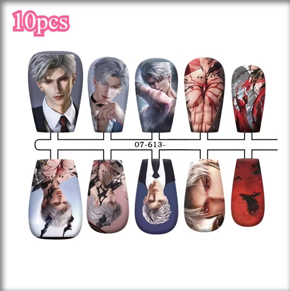Oncedot Love and Deepspace Xavier Rafayel Zayne Qinche Lishen Qiyu Shenxinghui Otome Game Fake Nails Cute Popular Manicure Accessories