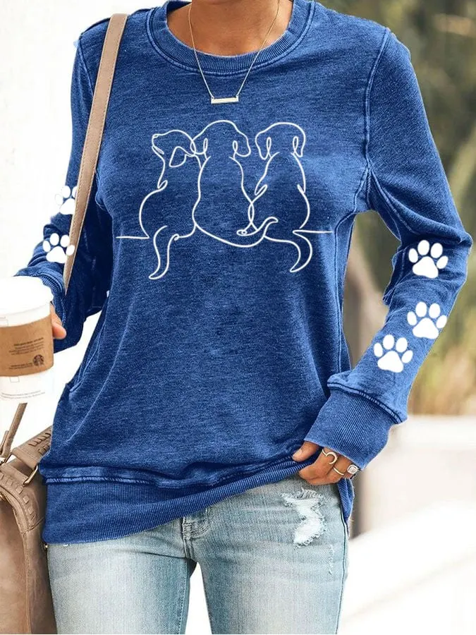 Animal Print Casual Print Sweatshirt