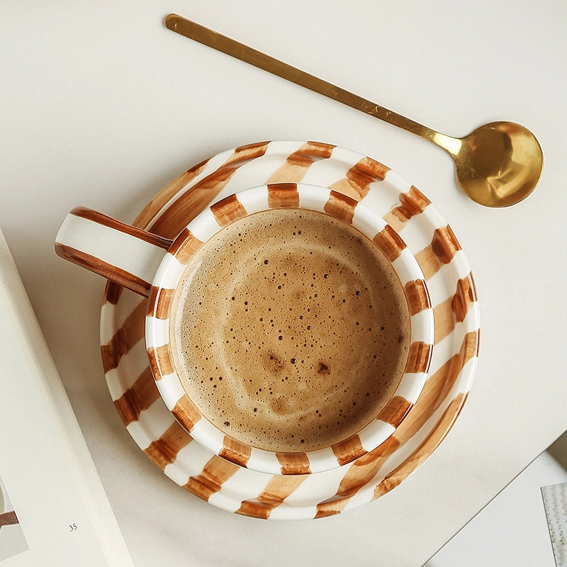 Casual Cute Stripe Ceramics Plate Water Bottles 1 Piece 1 Set