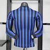 2025-2026 Player Version Inter Milan Home Long Sleeve Shirt