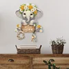 Wooden Special Shape Elephant 2 Hooks Diamond Painting Hook Rail for Home Decor