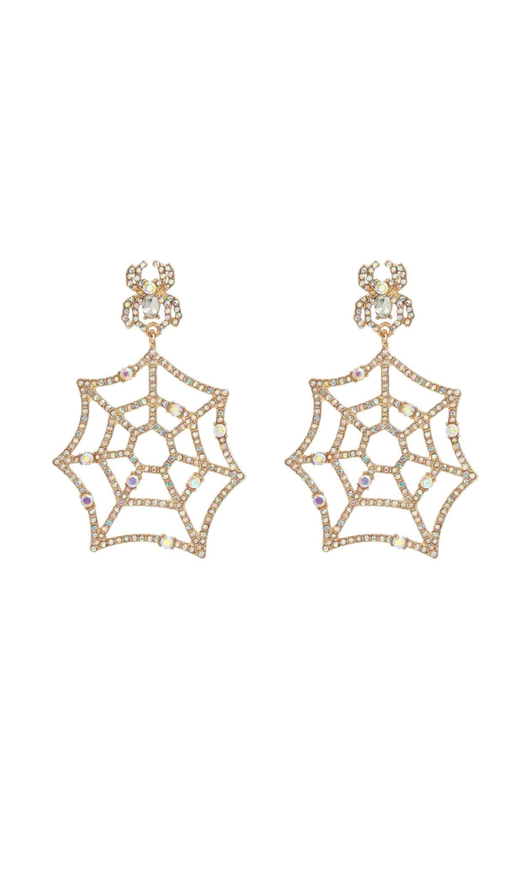 Cobweb Rhinestone Earrings