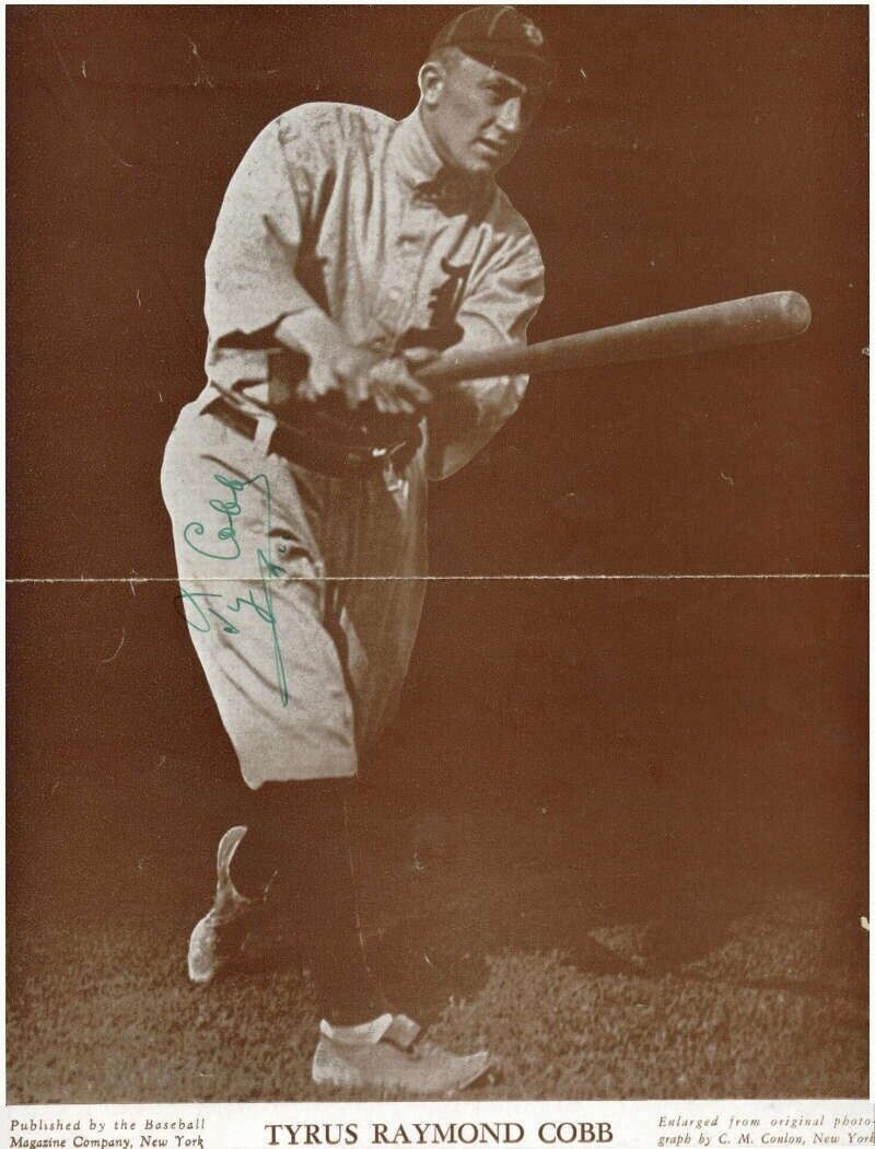 TY Cobb Vintage Autograph Signed 8x10 Photo Poster painting ( HOF Tigers ) REPRINT