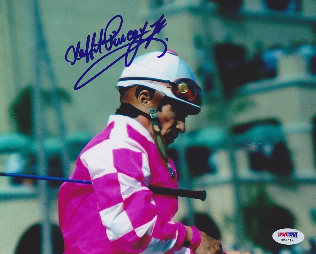 Laffit Pincay Jr. SIGNED 8x10 Photo Poster painting Legendary Jockey PSA/DNA AUTOGRAPHED