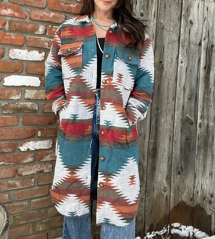 Winter Western Long Sleeve Coat