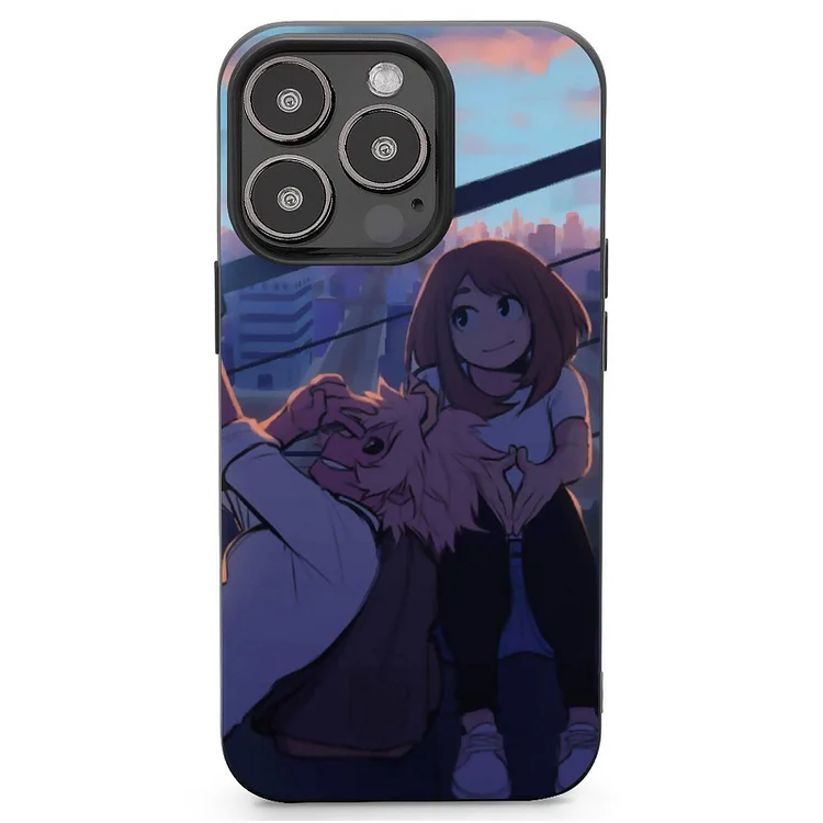 Mina Ashido Ochaco Uraraka Anime My Hero Academia Phone Case Mobile Phone Shell IPhone 13 and iPhone14 Pro Max and IPhone 15 Plus Case - Heather Prints Shirts