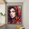 Woman Wearing Hat-11CT Stamped Cross Stitch 50*65cm/19.69*25.59in (Big Size)