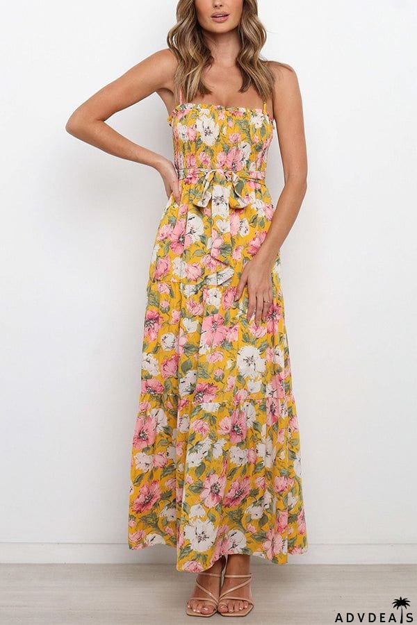 Love In The Air Tiered Floral Maxi Dress