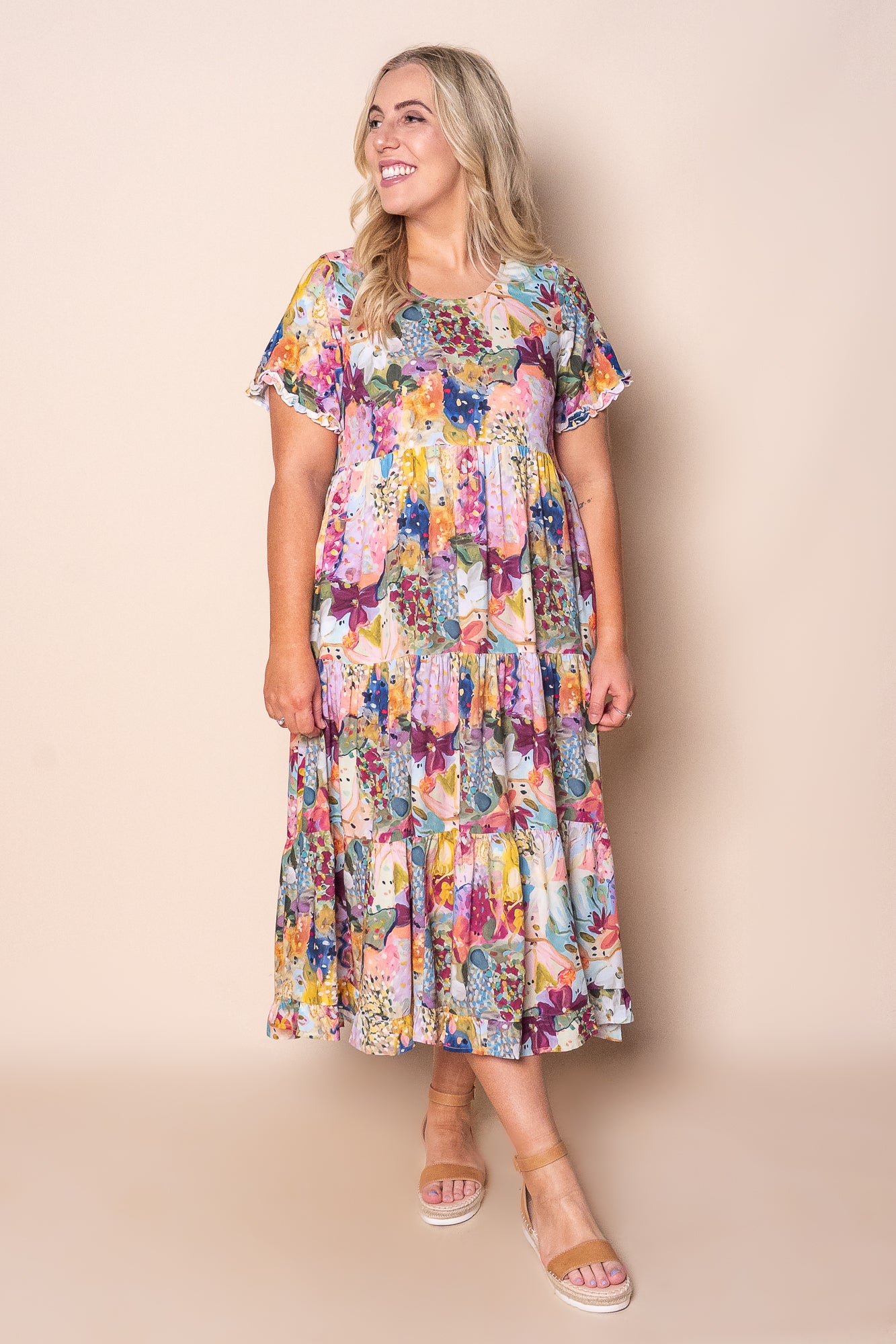 Camilla Midi Dress in Pink