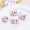 Lovely Chessboard Flower Dice Square Acrylic Beads DIY Jewelry