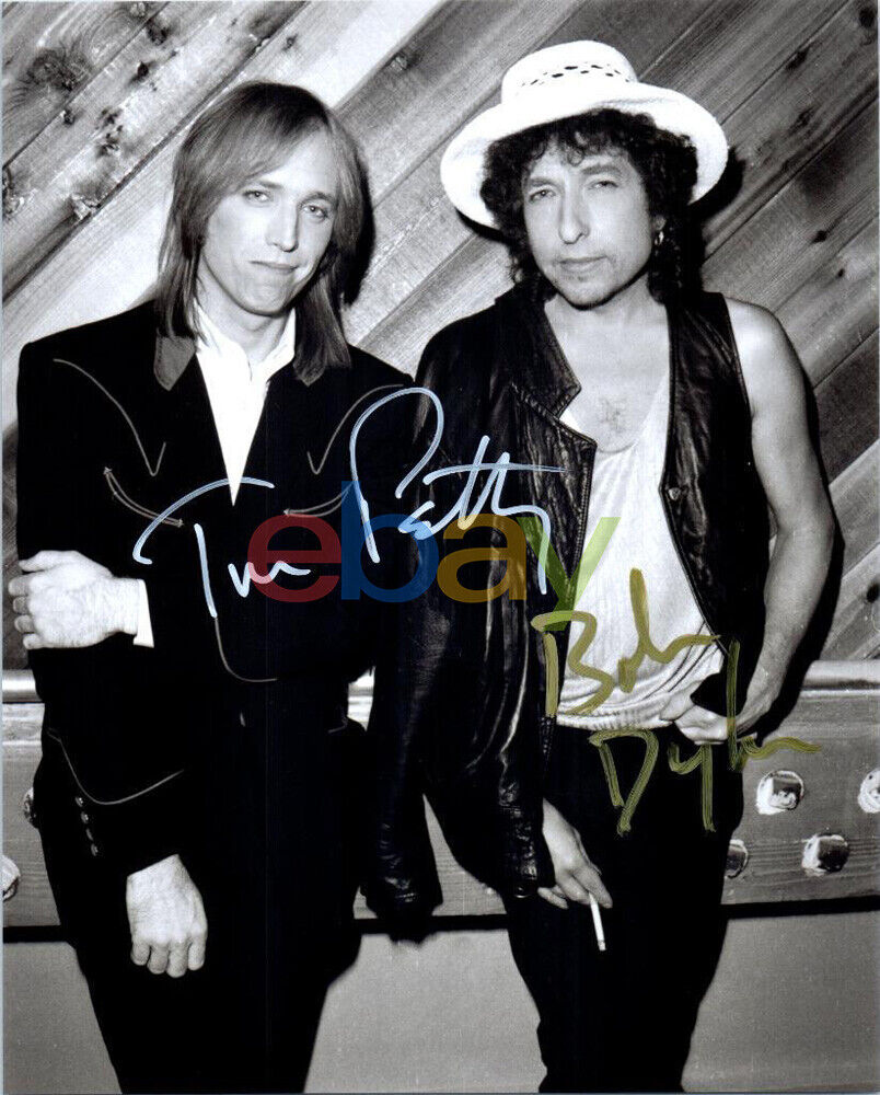 Bob Dylan Tom Petty Autographed 8x10 Photo Poster painting reprint