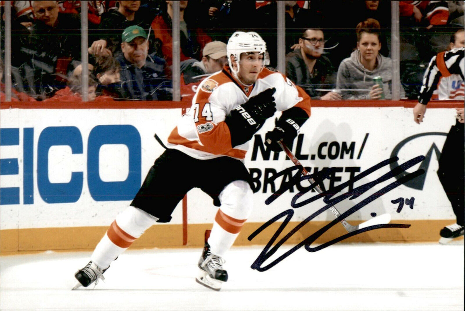 Mike Vecchione SIGNED 4x6 Photo Poster painting PHILADELPHIA FLYERS #5