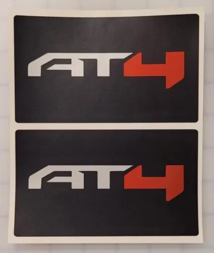 Dronehint 2019-2023 AT4 Chevy SILVERADO 1500/2500 / GMC Sierra Sun Visor Cover Silver/Red Parts