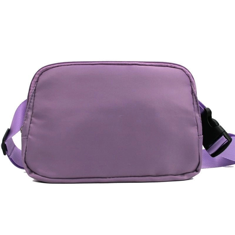 Unisex Small Polyester Solid Color Basic Classic Style Square Zipper Fanny Pack