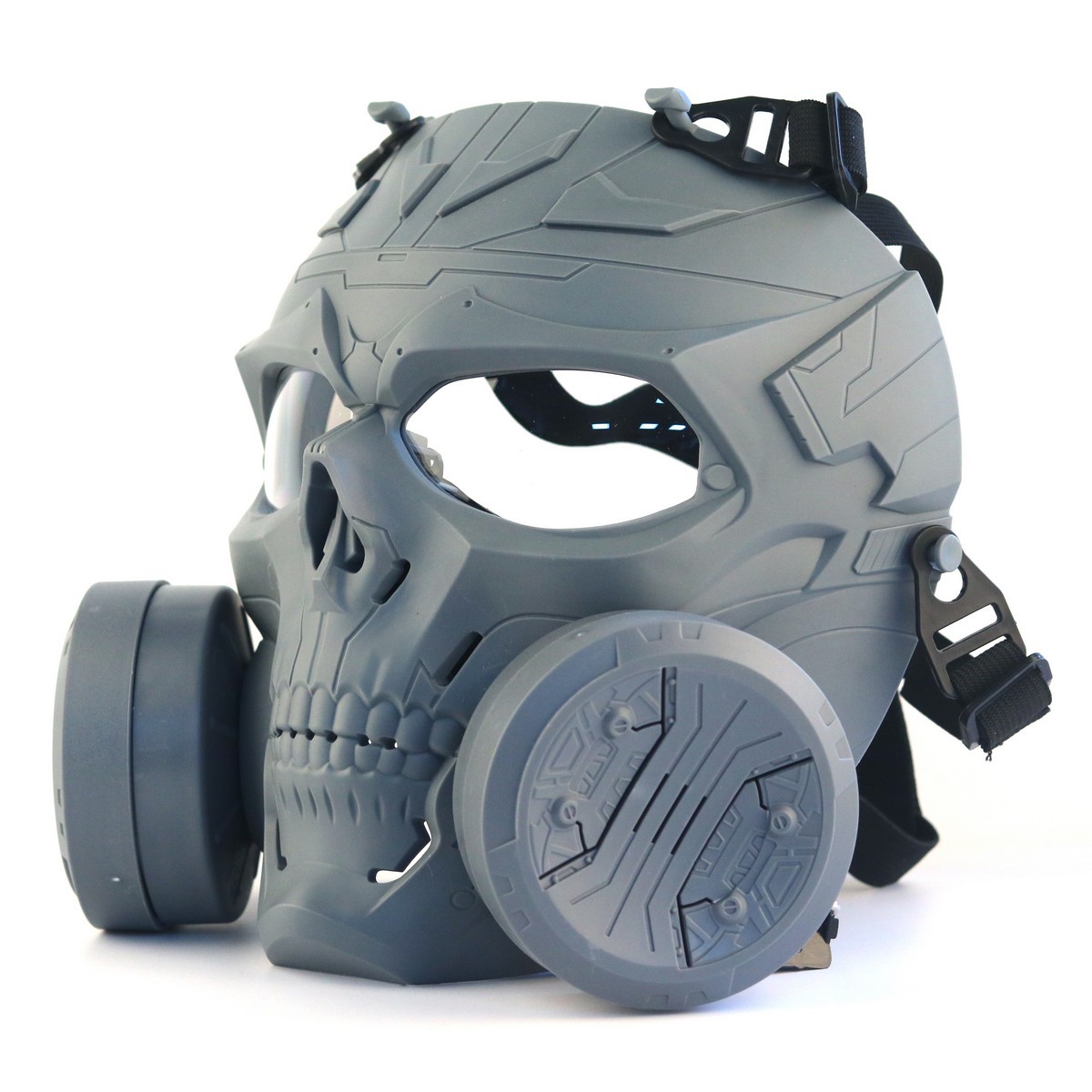 Mechanical Skull Double Fan Tactical Mask Techwear Shop