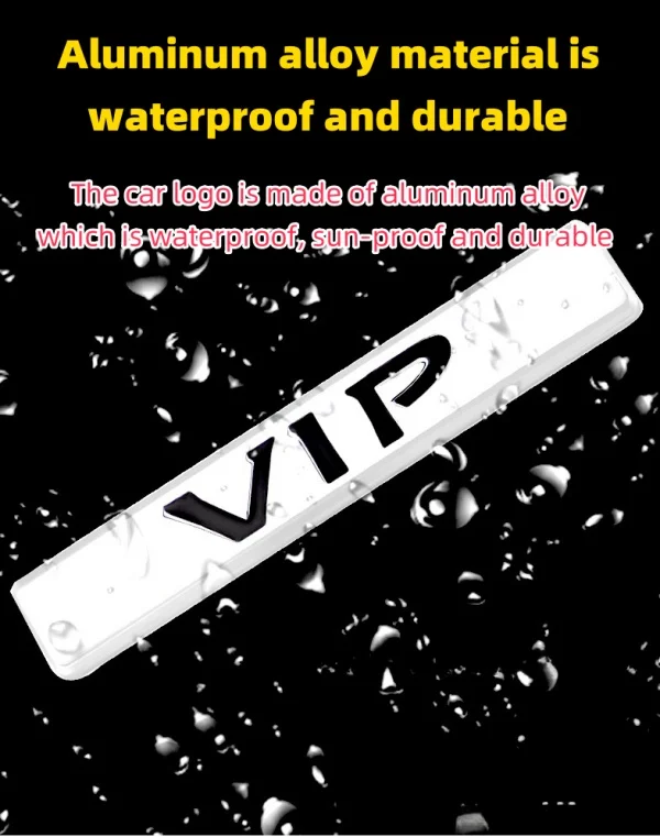 Car Stickers Metal Modified Side Label Decorative Car Stickers(2PC)