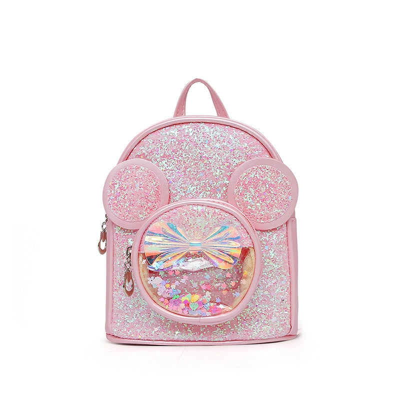 New Sequins Children’s Bag Cute Cartoon Princess Backpack Women’s Fashion Casual Stylish Kindergarten Back
