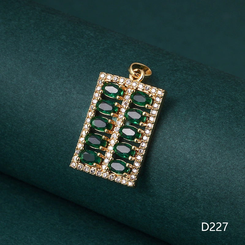 1 Piece 1-2cm Copper Zircon Geometric Jewelry Accessories Pendant