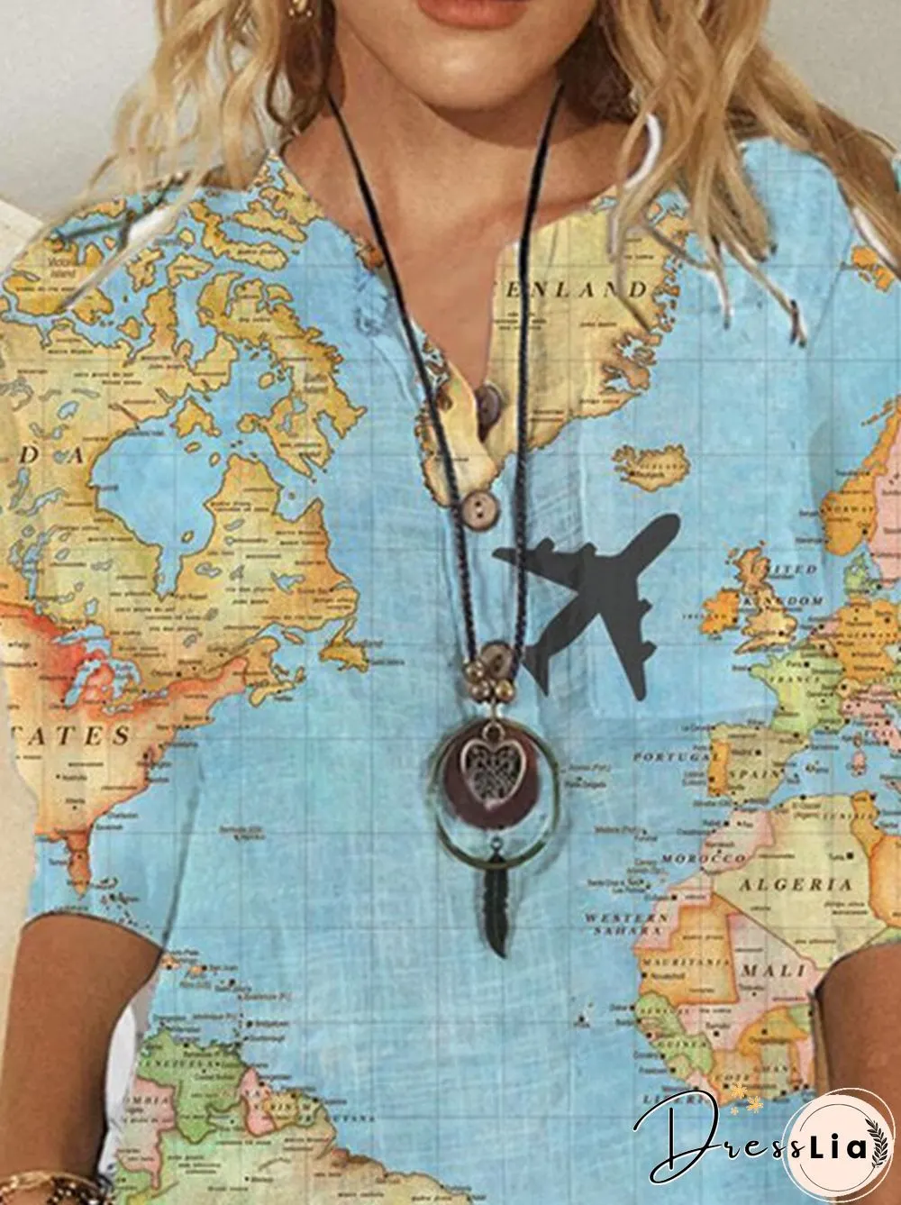 Half Sleeve Casual Printed Tops