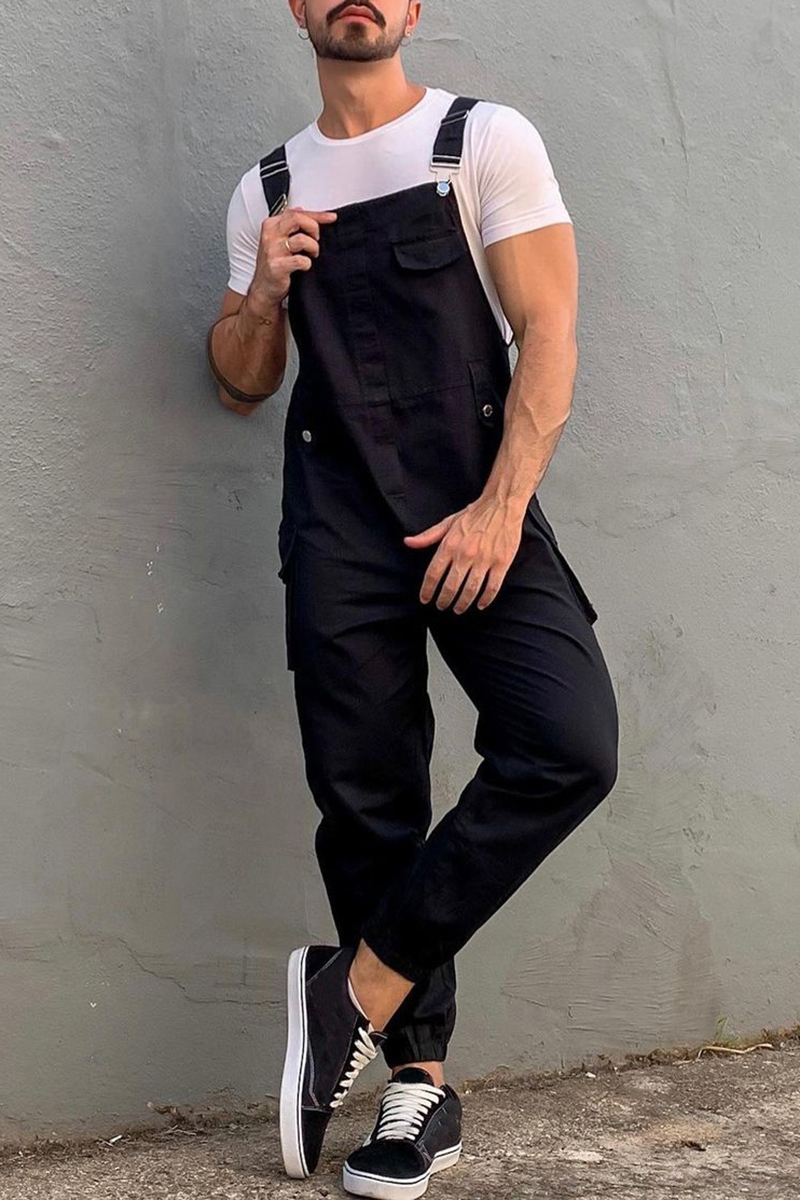 Ciciful  Casual Slim Fit Cargo Overalls With Pocket
