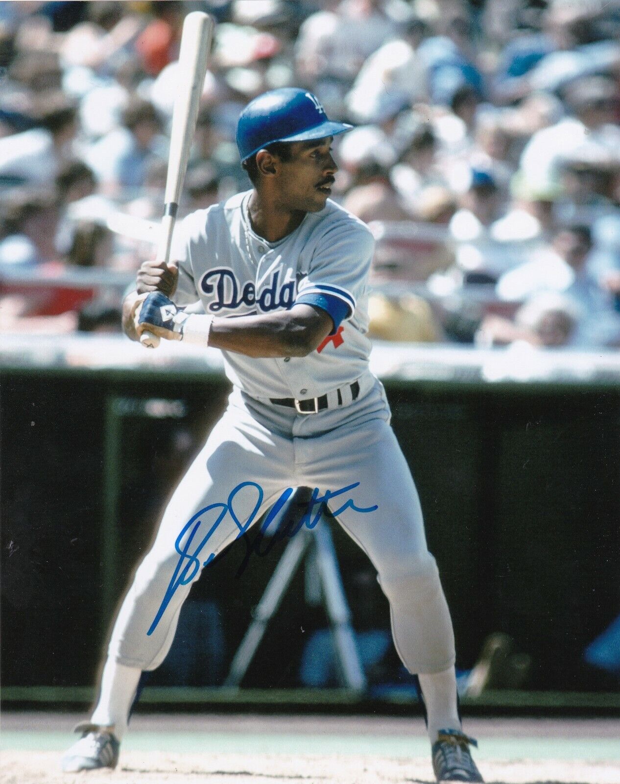 BILL NORTH LOS ANGELES DODGERS ACTION SIGNED 8x10