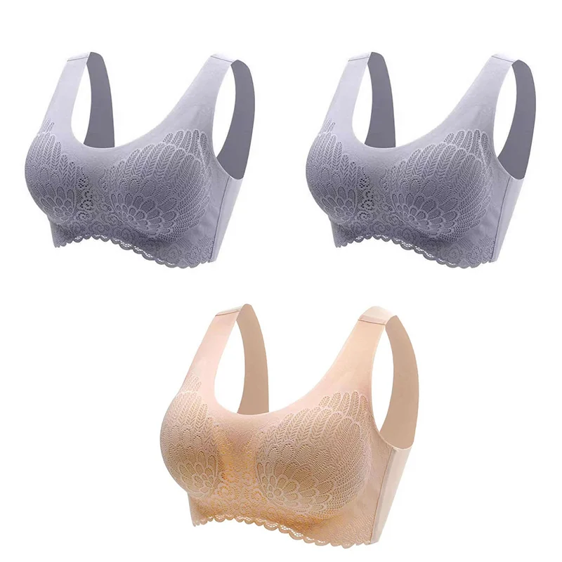 Billionm pcs/lot Women Latex Bra Seamless Bras For Women Underwear Push Up No Trace Bralette With Pad Vest Comfort Top Sport Bra