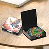 (US Local)PU Butterfly Flower Diamond Painting Notecard Box with 160 Sheets of Paper